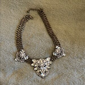 Elegant Silver and Gold Statement Necklace